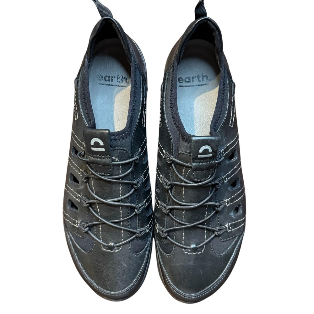 Earth Shoes Womens Size 9‎ Black Goodall Leather Closed Toe Fisherman Sandals